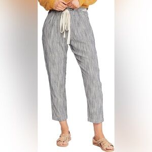 Free People Gray Striped Capris